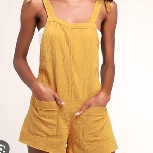 Billabong Girl on the Run Romper in Honey Yellow